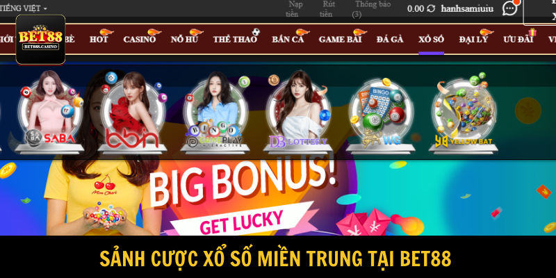 Sảnh cược xổ số miền Trung tại nhà cái hiện đại, chuyên nghiệp