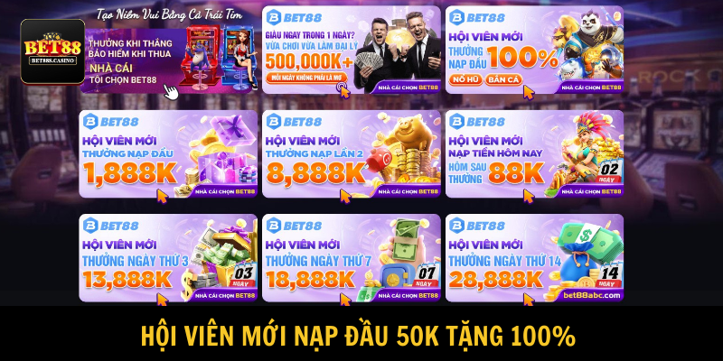Chương trình khuyến mãi BET88 siêu hời cho hội viên mới